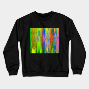 Neon Rainbow Paint Splatter Crewneck Sweatshirt